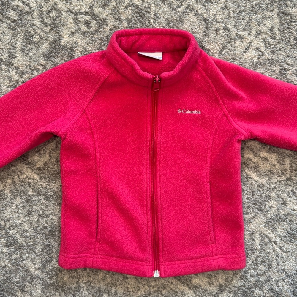 Columbia Toddler Benton Springs Fleece Jacket in Hot Pink